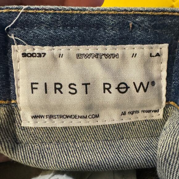 NWT First Row Vandalize Ripped And Stitched Straight Slim Men’s Jeans Size 38/32 - Picture 15 of 15